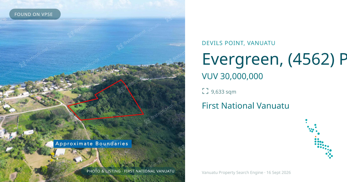 Evergreen, (4562) Port Vila Vanuatu ,