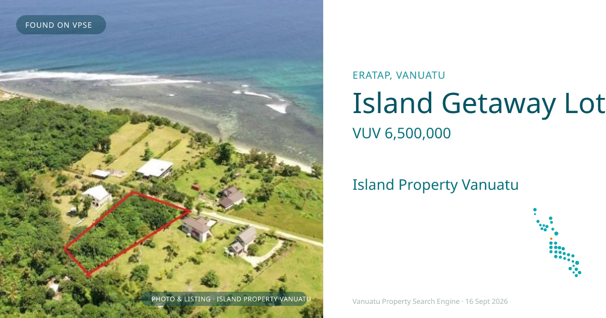 Island Getaway Lot Eratap Point 2566m2