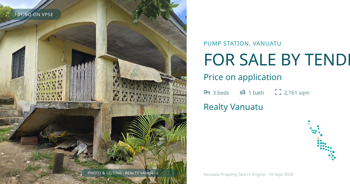 FOR SALE BY TENDER