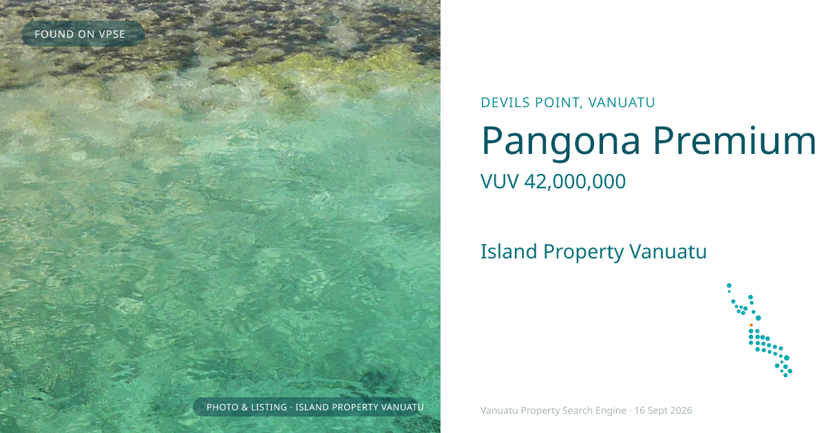 Pangona Premium Coastal Offering – Triple-Title Estate