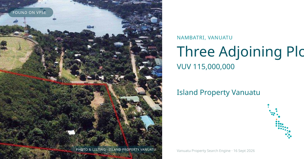 Three Adjoining Plots of Land Forming One Large Development Site