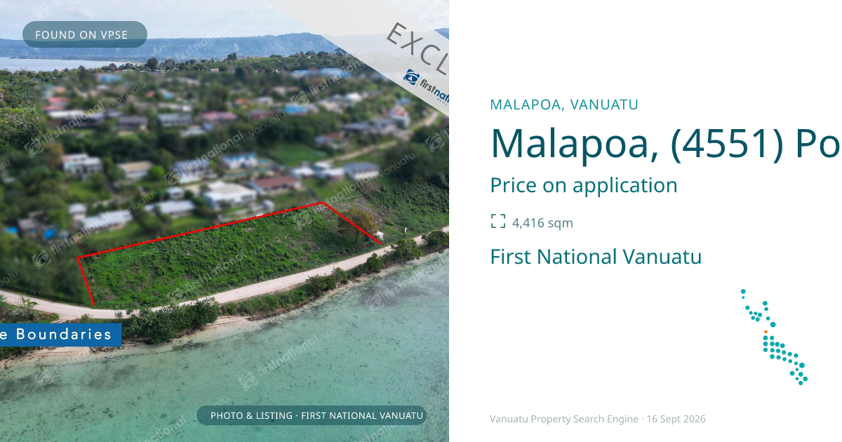 Malapoa, (4551) Port Vila Vanuatu ,