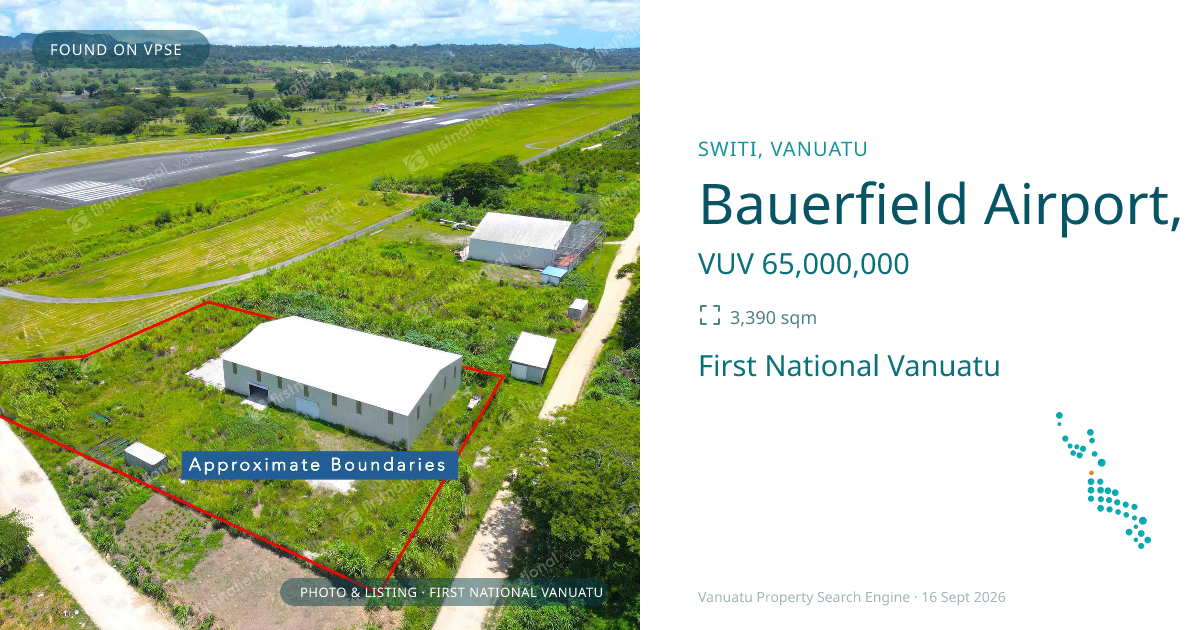 Bauerfield Airport, (4607) Port Vila Vanuatu ,