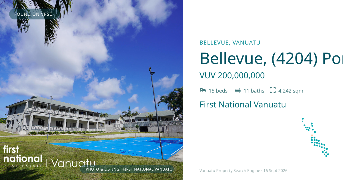 Bellevue, (4204) Port Vila Vanuatu ,