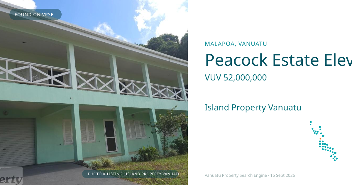 Peacock Estate Elevated 5-Bedroom Home with Views over Port Vila Bay