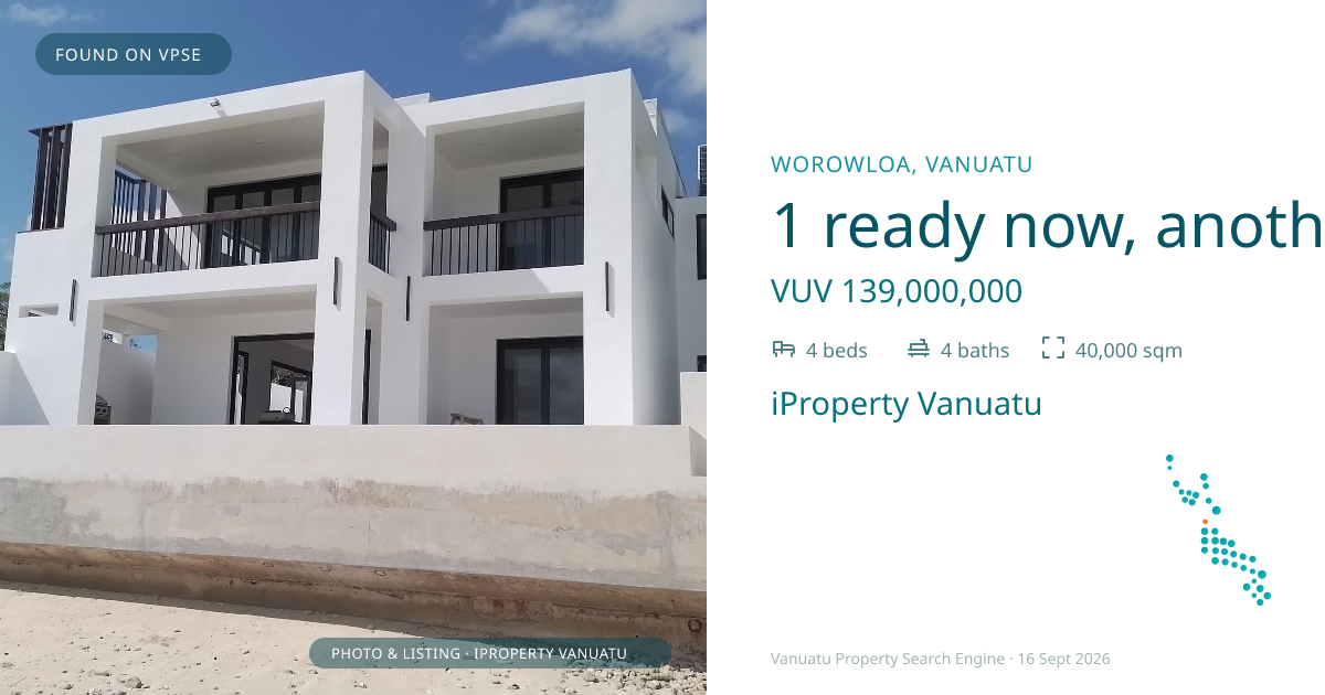 1 ready now, another available in 9 months