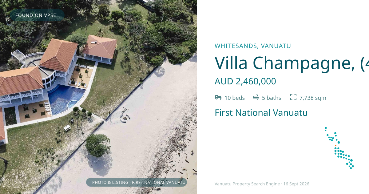 Villa Champagne, (4569) Narpow, Vanuatu ,