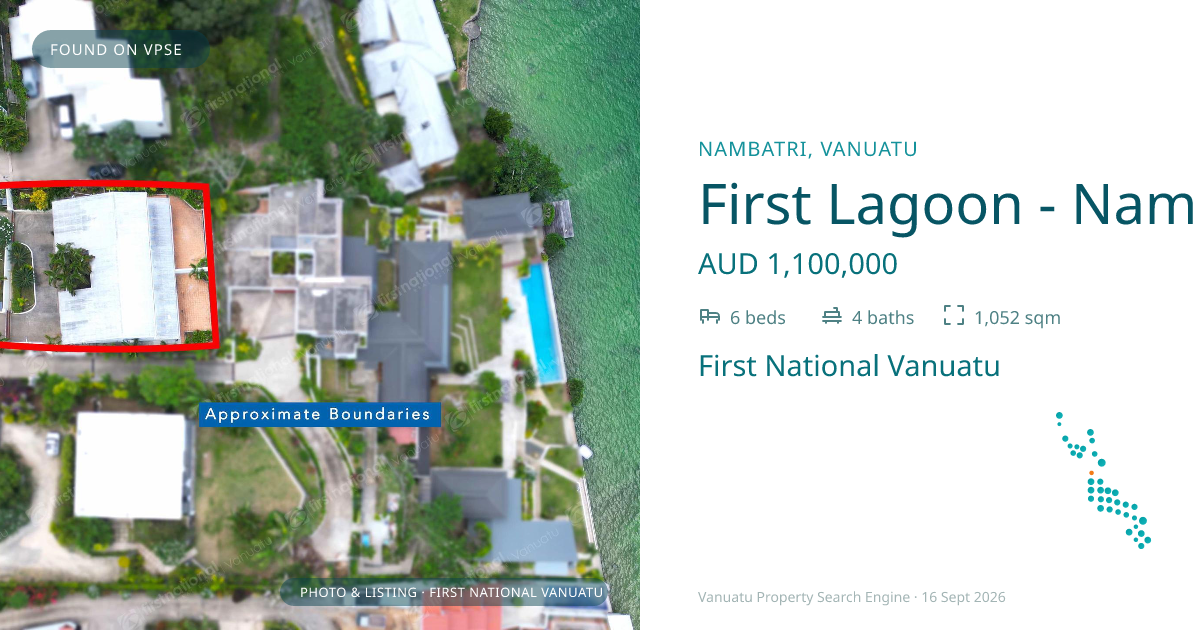 First Lagoon - Nambatri, (4676) Port Vila Vanuatu ,