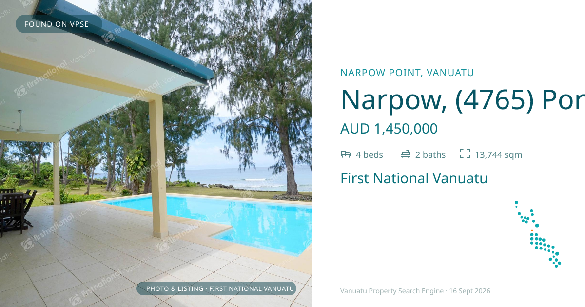 Narpow, (4765) Port Vila Vanuatu ,