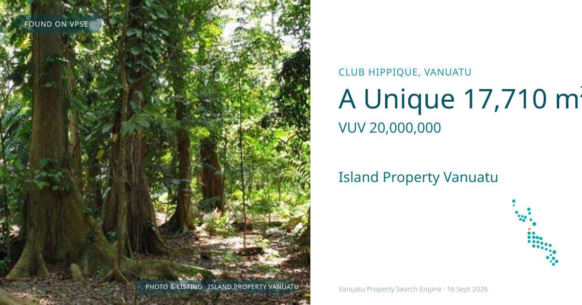 A Unique 17,710 m² Former Tropical Eco-Retreat – Second Lagoon