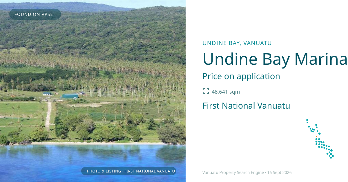 Undine Bay Marina Estate Lot 80, (1429) Port Vila Vanuatu ,