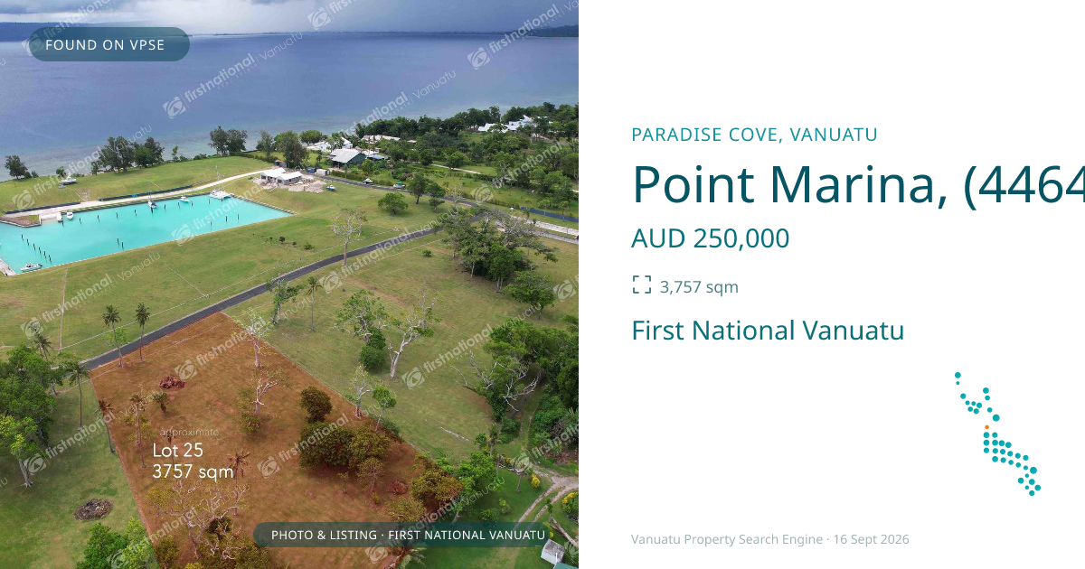 Point Marina, (4464) Angelfish Bay, Pango Point Vanuatu ,