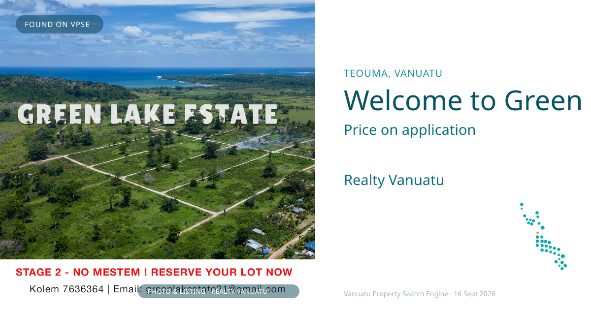 Welcome to Green Lake Estate - STAGE 2