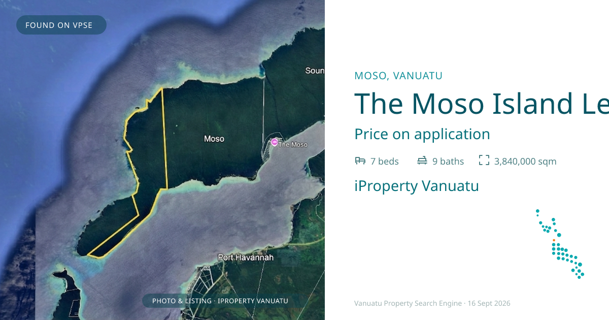 The Moso Island Legacy: A 384-Hectare Commercial Frontier