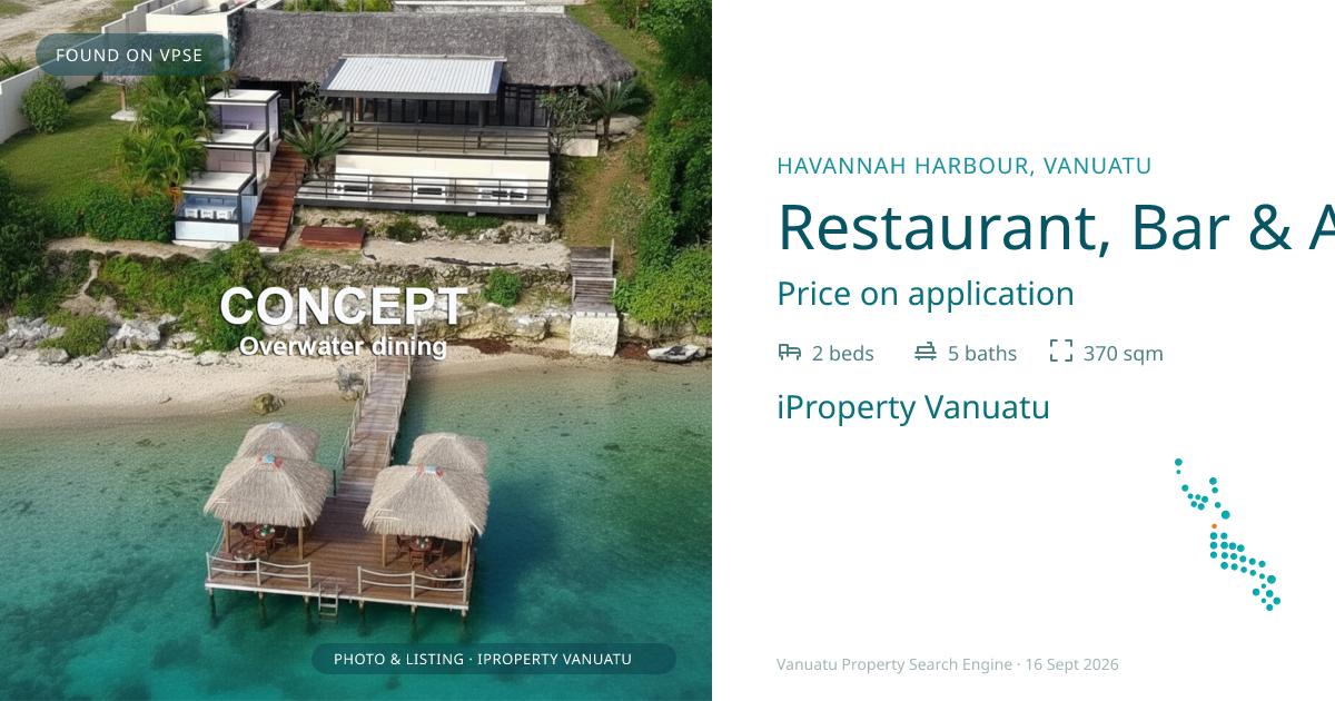 Restaurant, Bar & Accommodation or Game Fishing Base