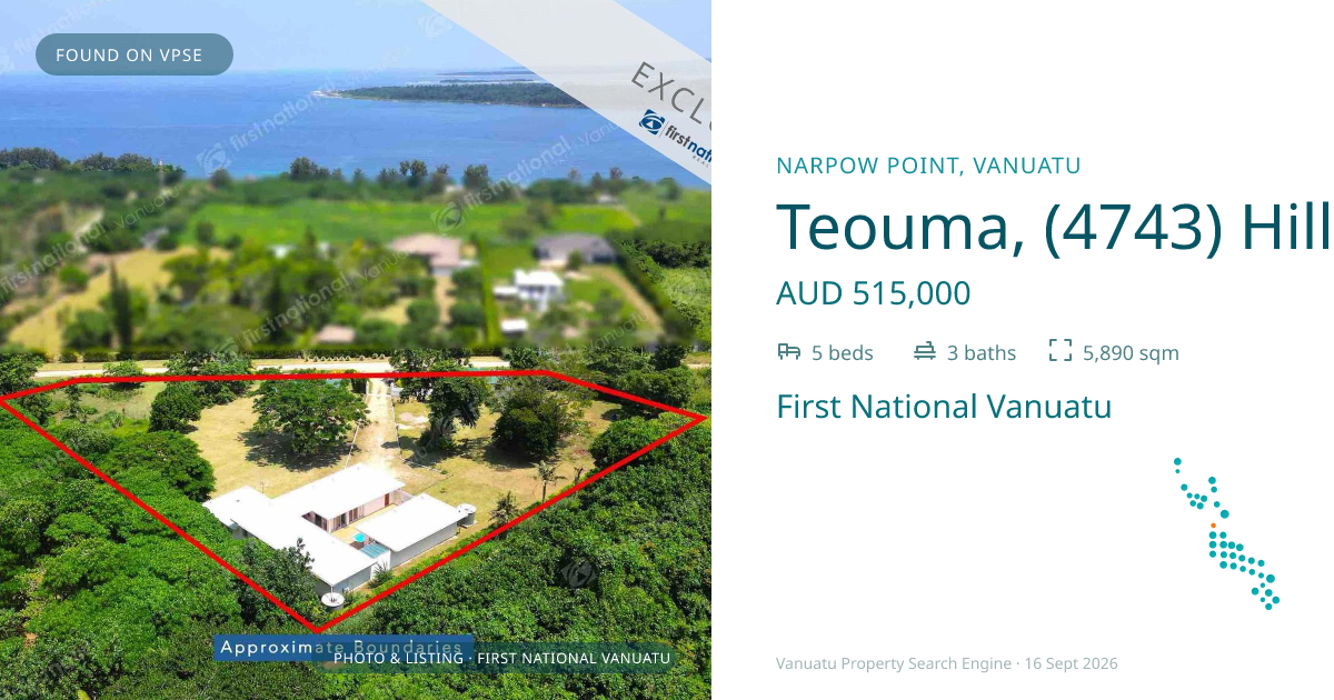 Teouma, (4743) Hillside Vanuatu ,