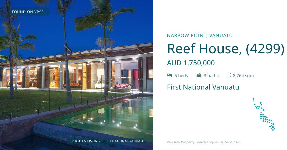 Reef House, (4299) Vanuatu ,