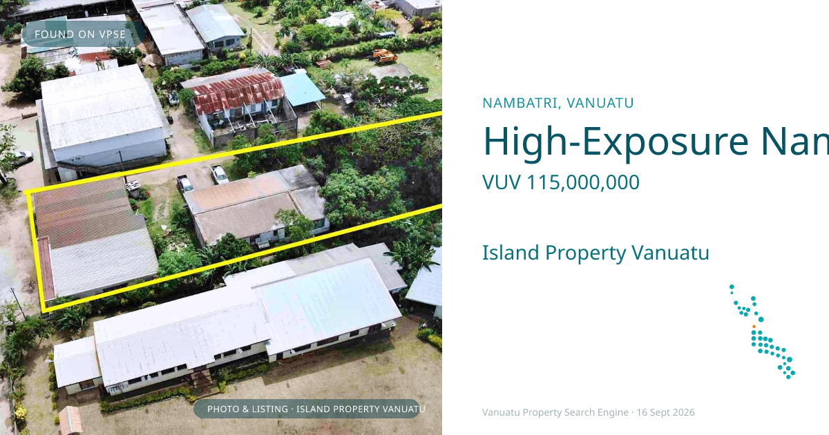 High-Exposure Nambatri Retail Front and Land Opportunity