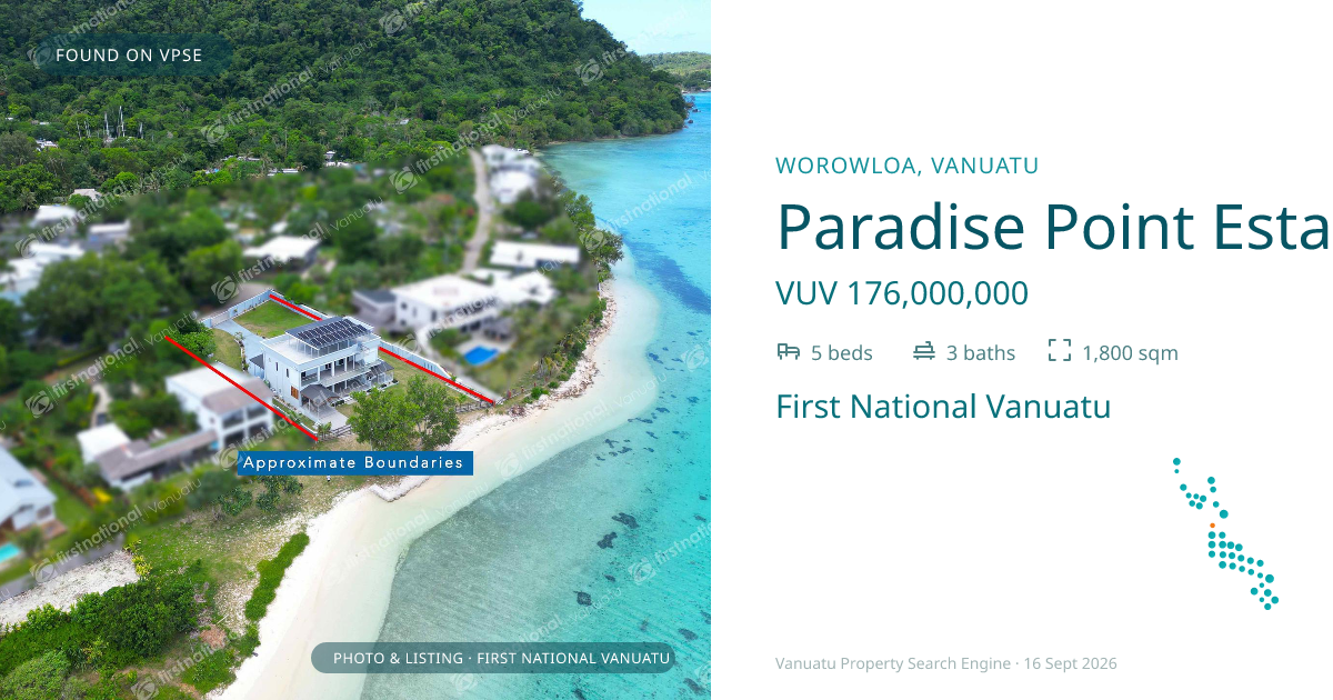 Paradise Point Estate, (4581) Port Vila Vanuatu ,