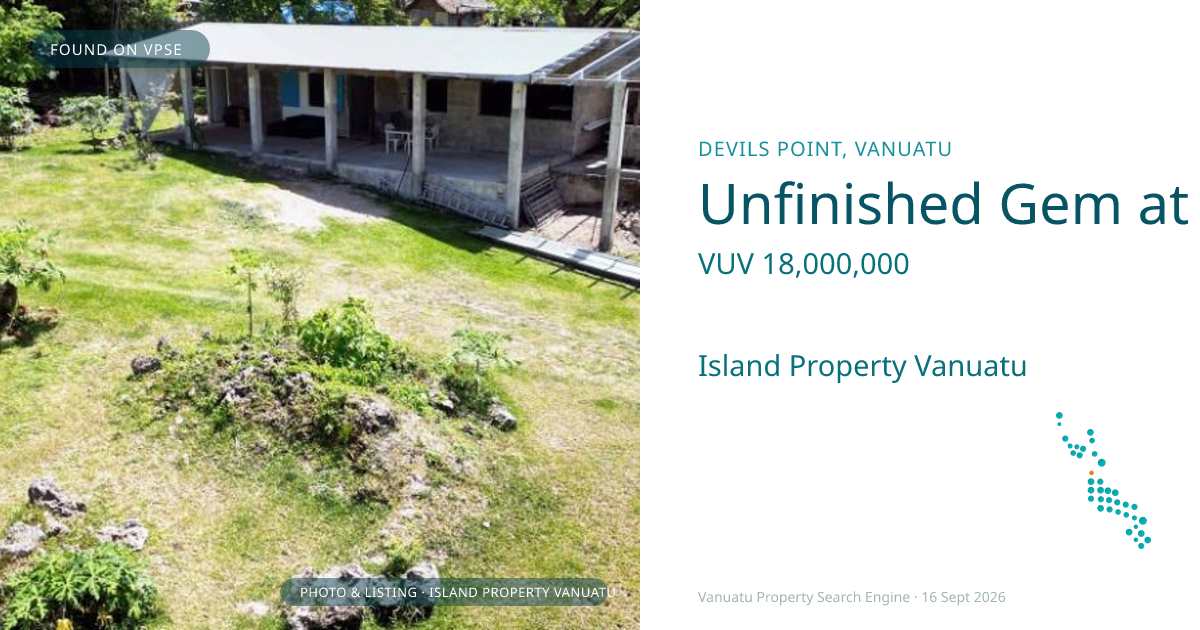 Unfinished Gem at Devils Point: Your Blank Canvas of Possibilities