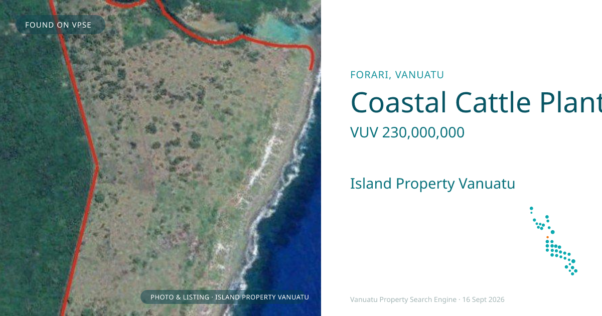 Coastal Cattle Plantation "Vielou" only 45 mins from Port Vila
