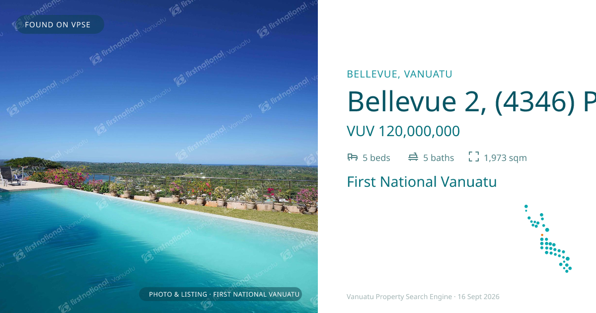 Bellevue 2, (4346) Port Vila Vanuatu ,