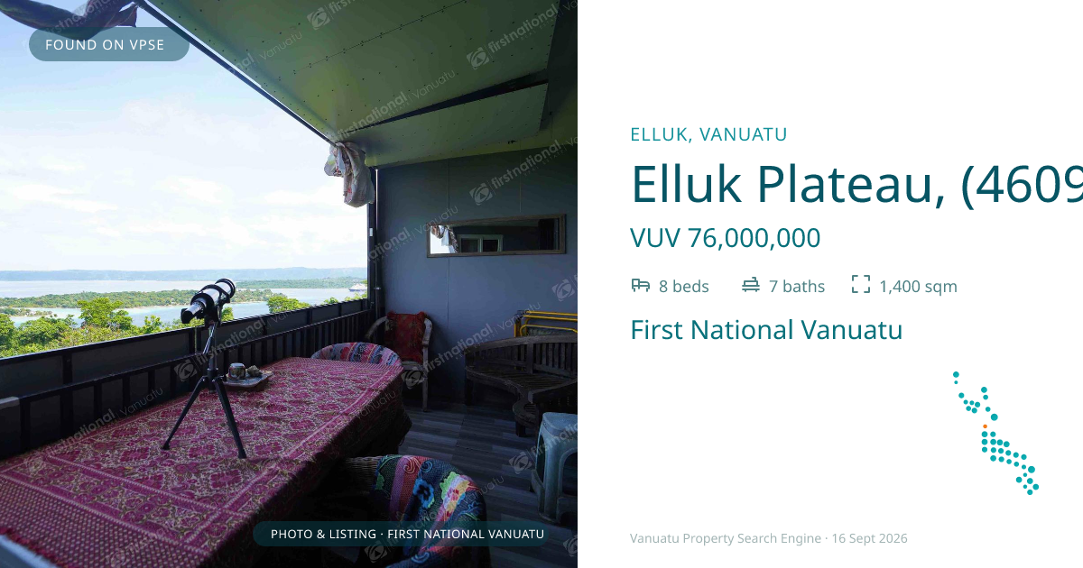 Elluk Plateau, (4609) Port Vila Vanuatu ,