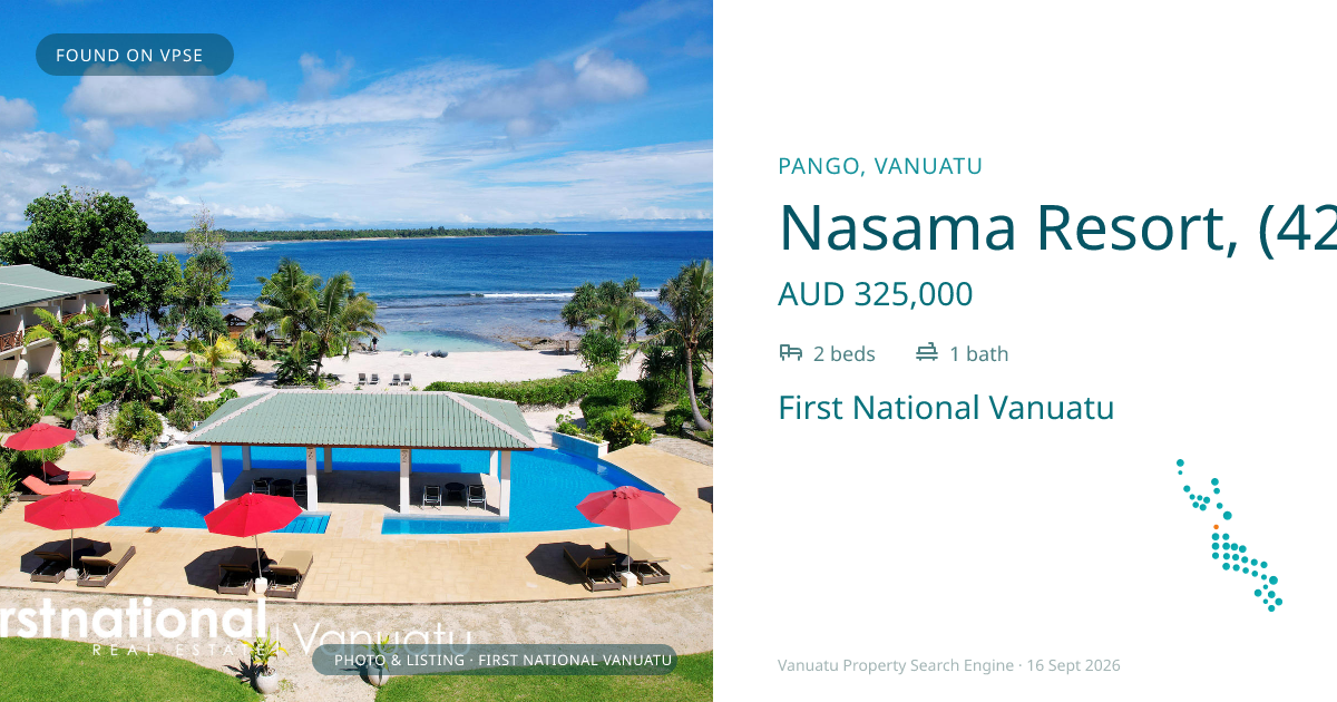 Nasama Resort, (4232) Pango Vanuatu ,