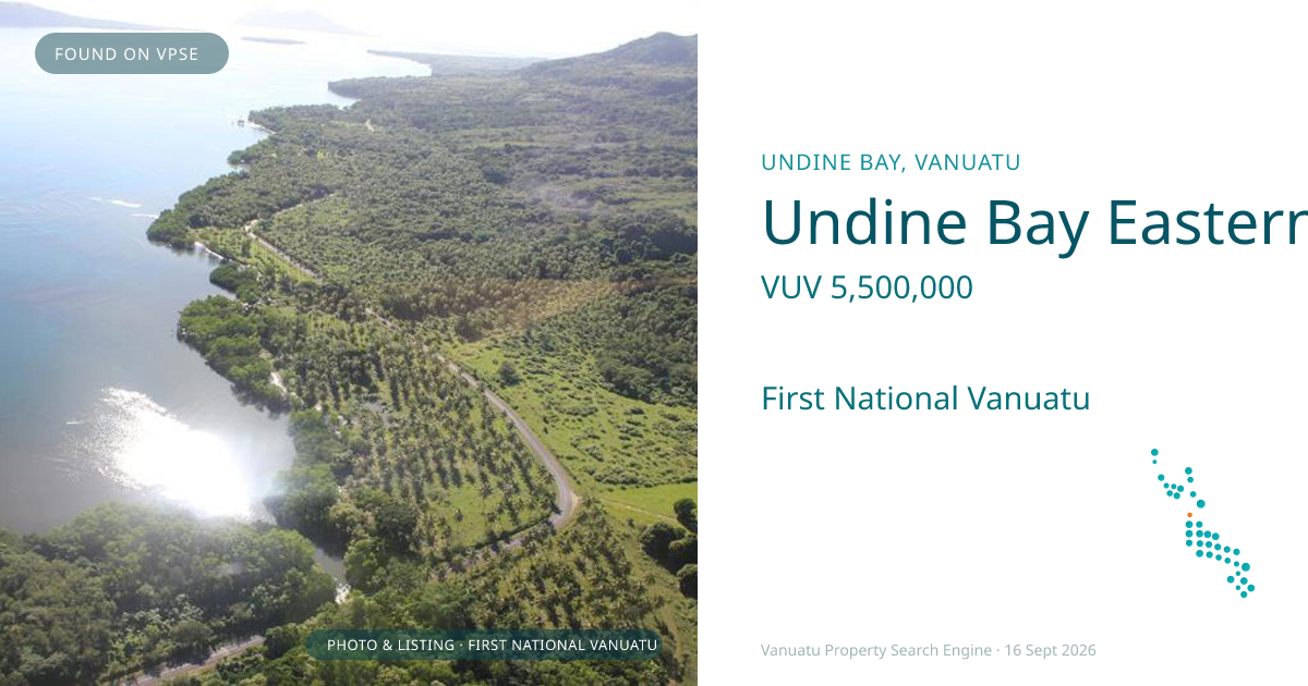 Undine Bay Eastern Blocks Lots 61-77, (1428) Port Vila Vanuatu ,