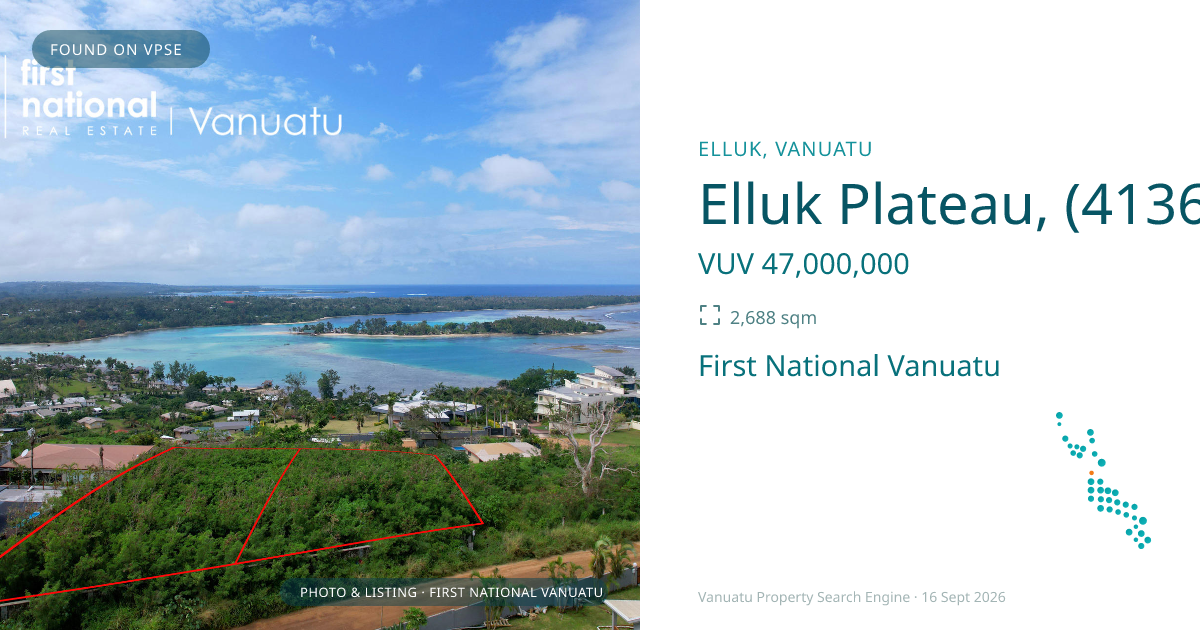 Elluk Plateau, (4136) Port Vila Vanuatu ,
