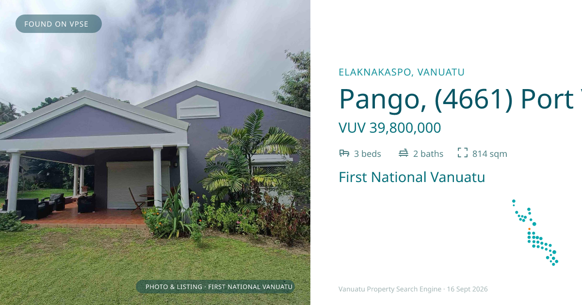 Pango, (4661) Port Vila Vanuatu ,