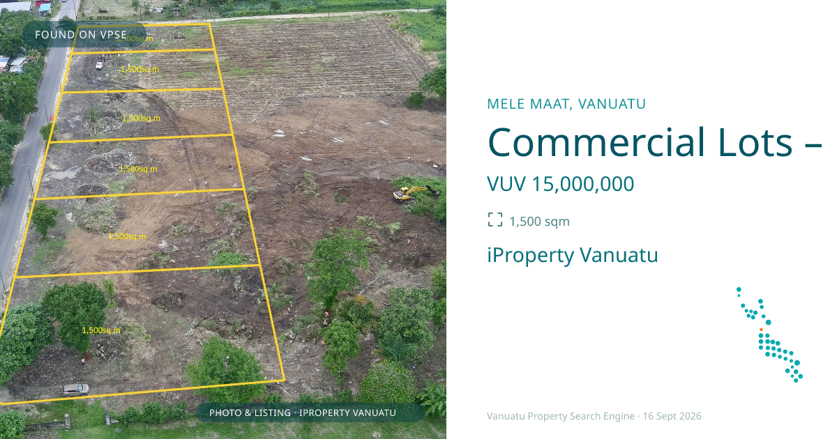 Commercial Lots – Now For Sale