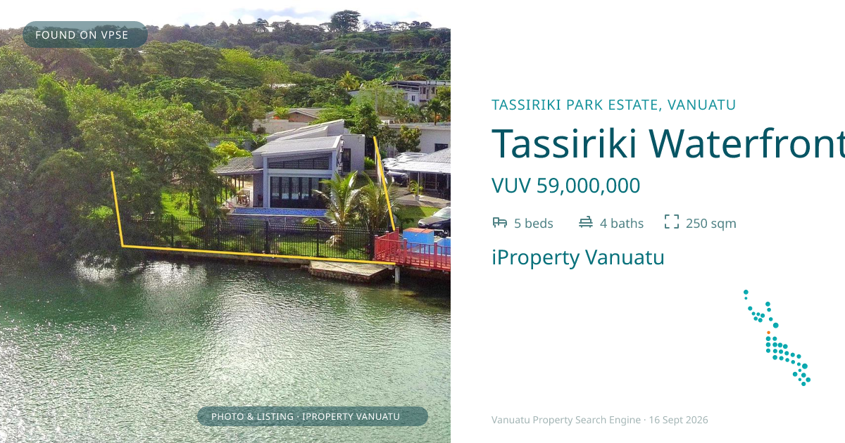 Tassiriki Waterfront Home – 5 bedrooms