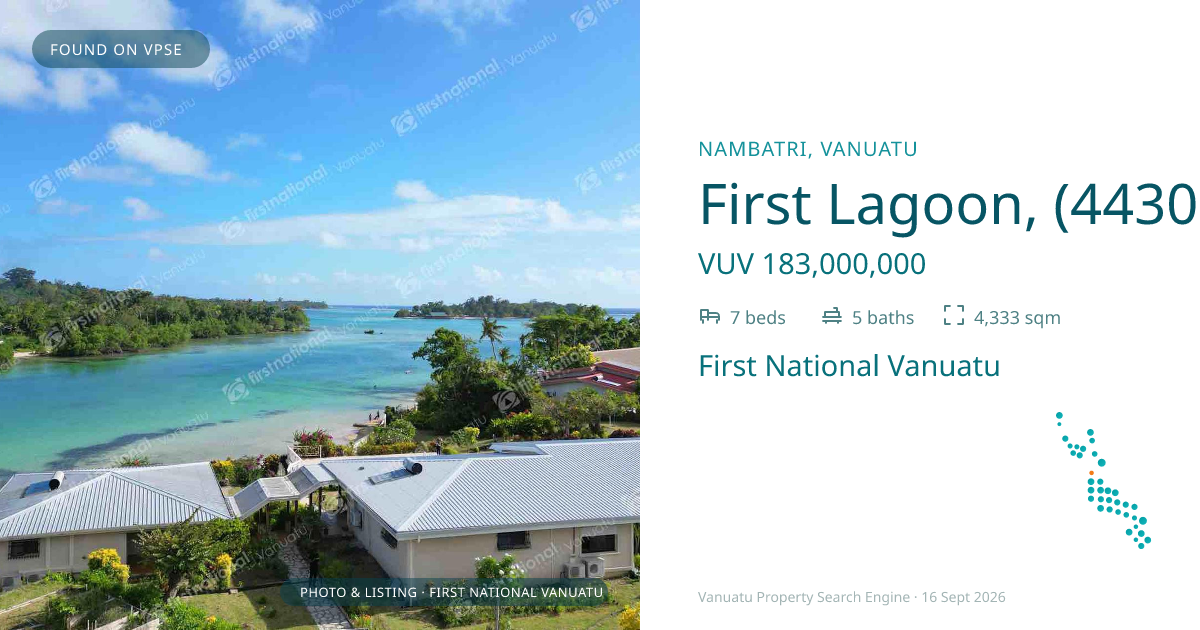 First Lagoon, (4430) Port Vila Vanuatu ,