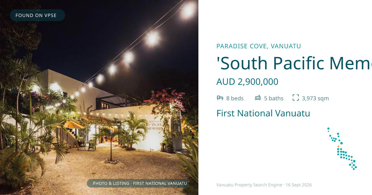 'South Pacific Memories Resort', (4748) Vanuatu ,