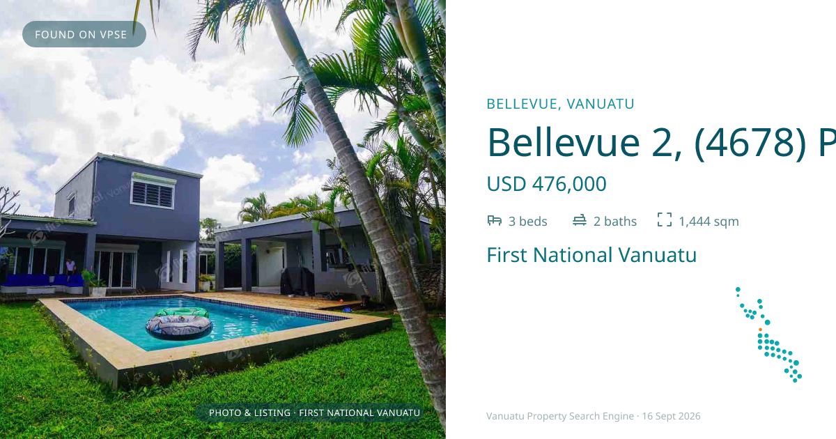 Bellevue 2, (4678) Port Vila Vanuatu ,