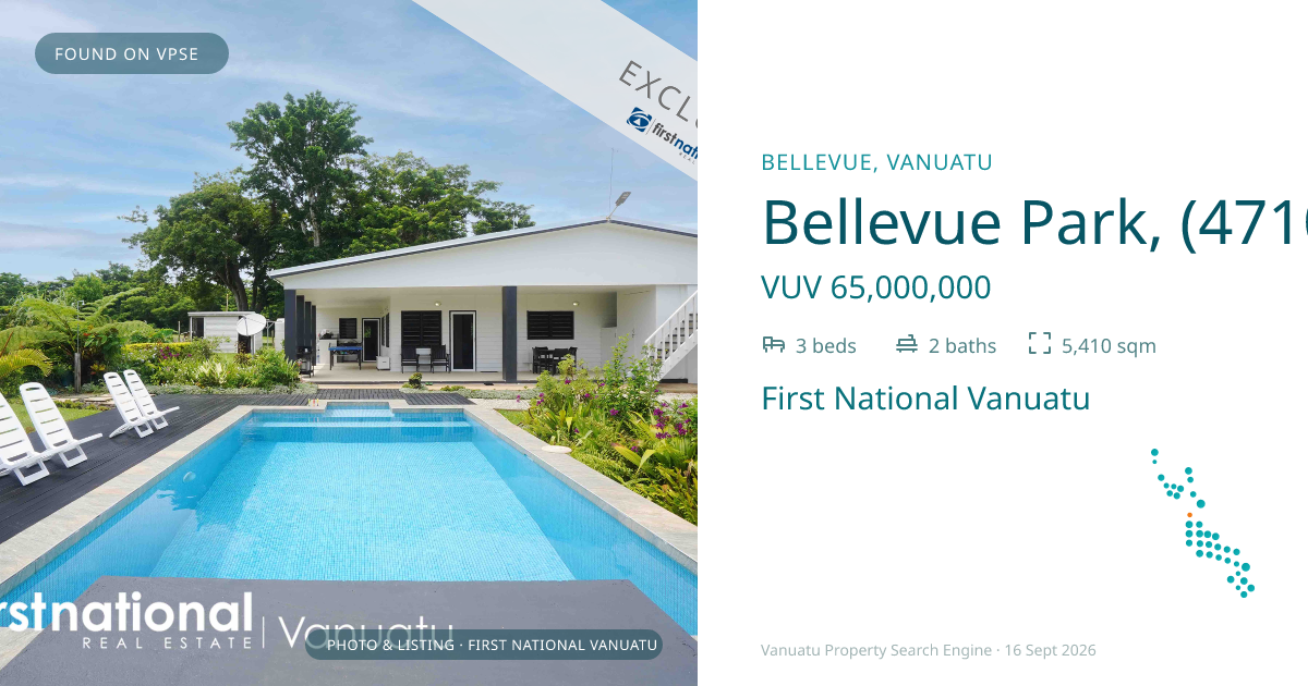 Bellevue Park, (4710) Port Vila Vanuatu ,