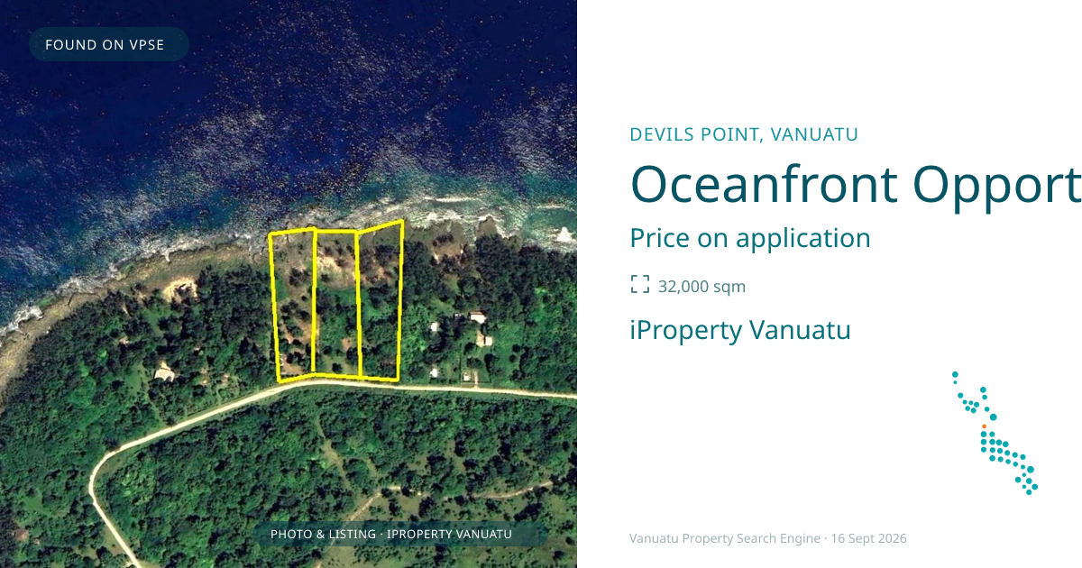 Oceanfront Opportunity Near Port Vila