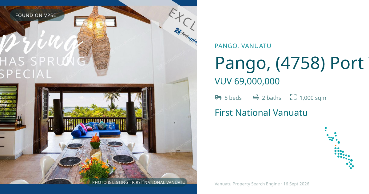 Pango, (4758) Port Vila Vanuatu ,