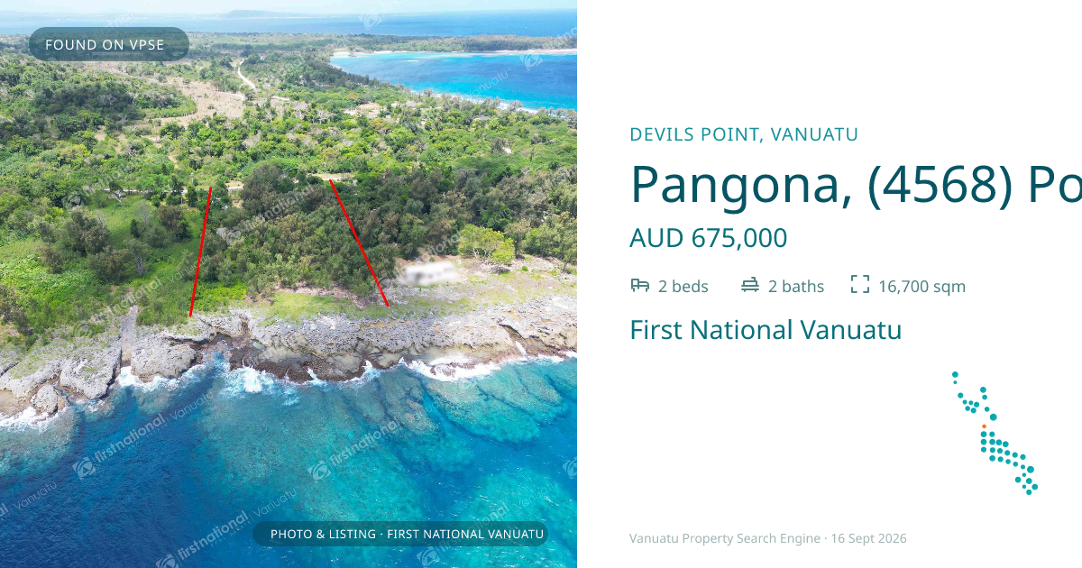 Pangona, (4568) Port Vila Vanuatu ,