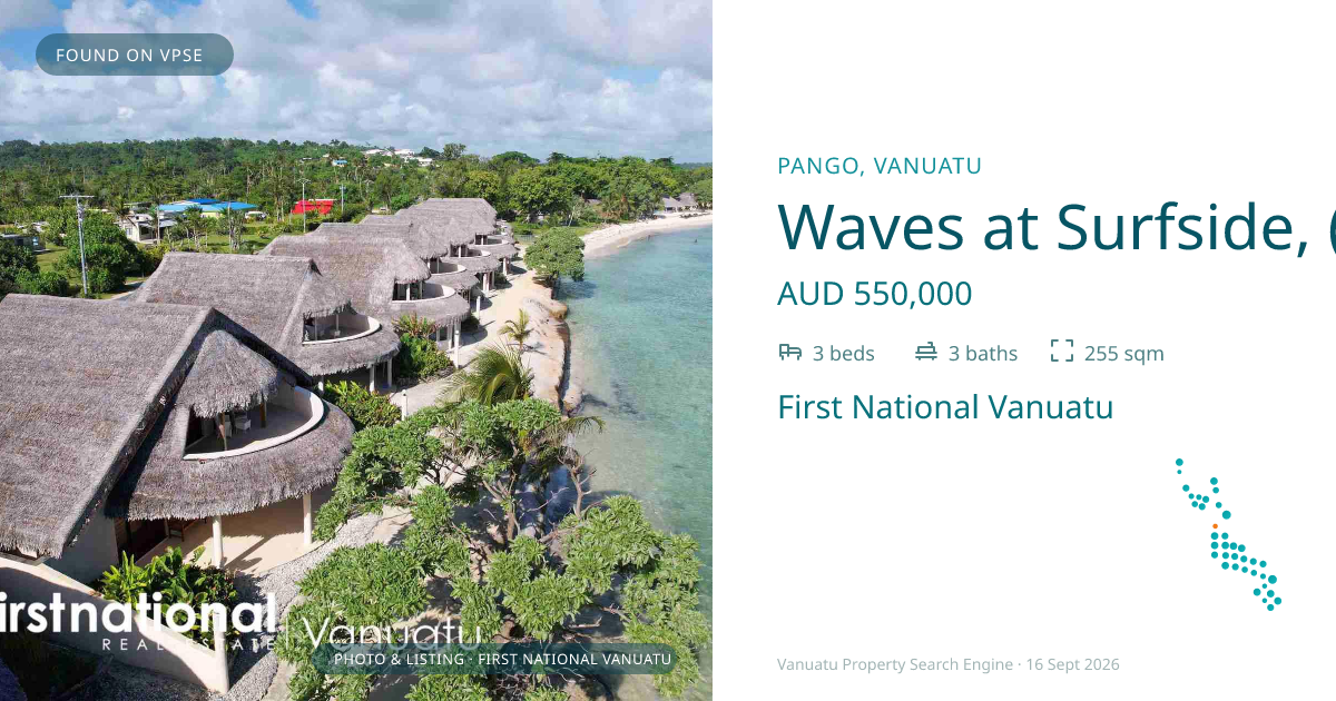 Waves at Surfside, (4248) Port Vila Vanuatu ,