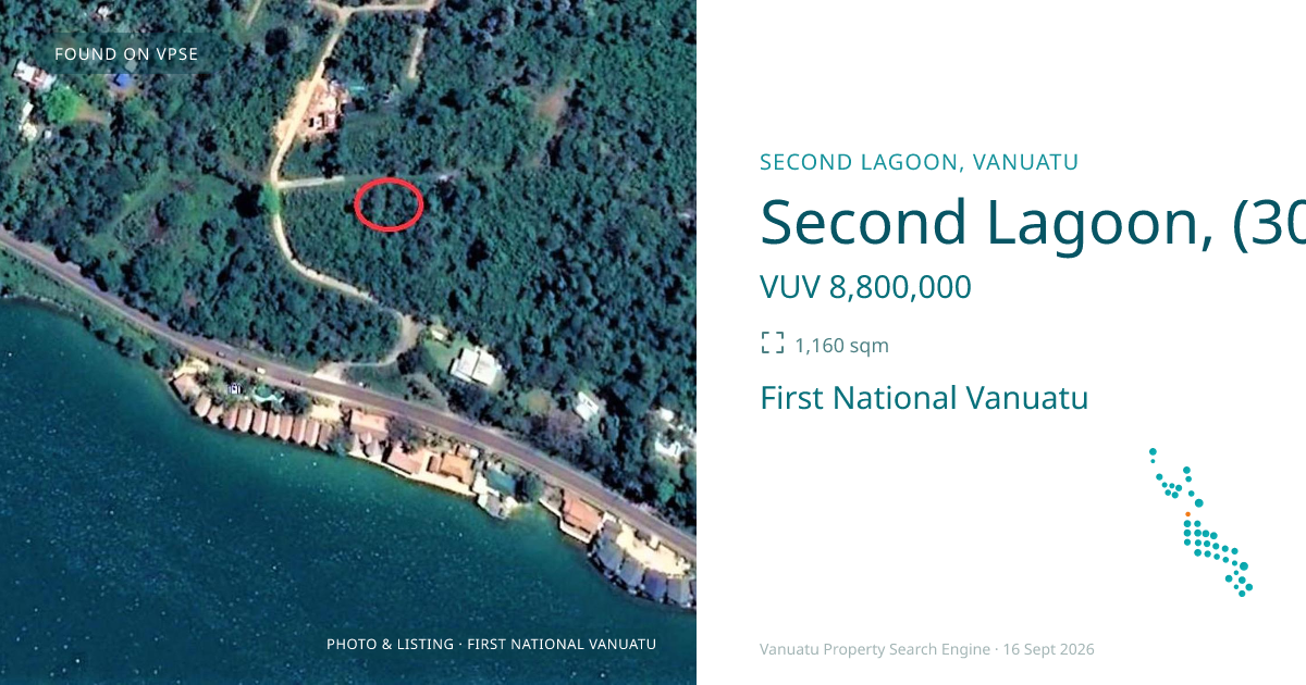Second Lagoon, (3067) Port Vila Vanuatu ,