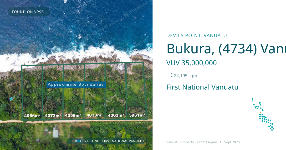 Bukura, (4734) Vanuatu ,