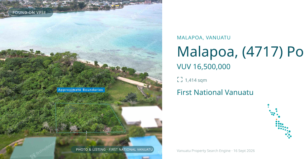 Malapoa, (4717) Port Vila Vanuatu ,