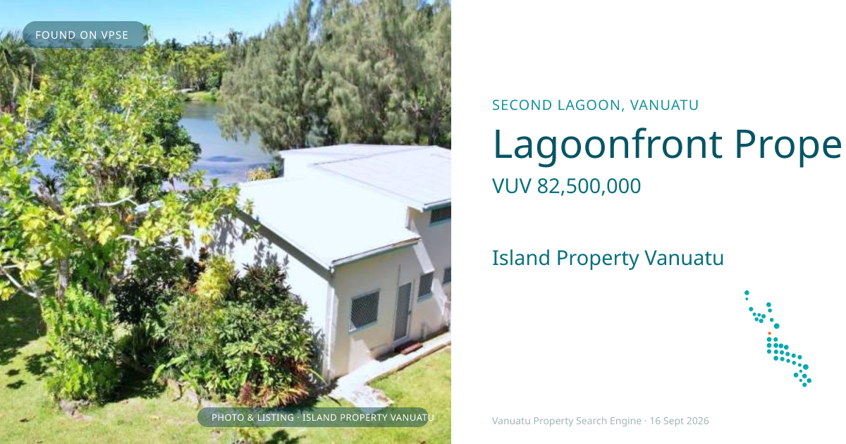 Lagoonfront Property With Dual Water Frontage and Large Land Ideal for Development