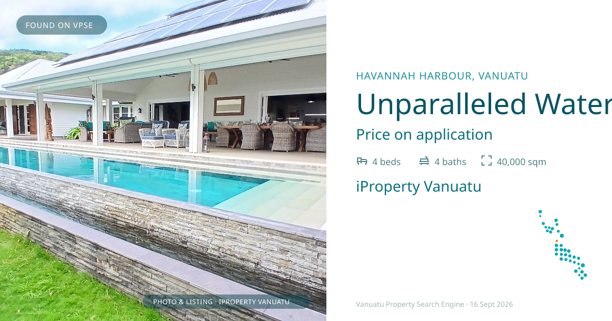 Unparalleled Waterfront Luxury in Havannah Harbour