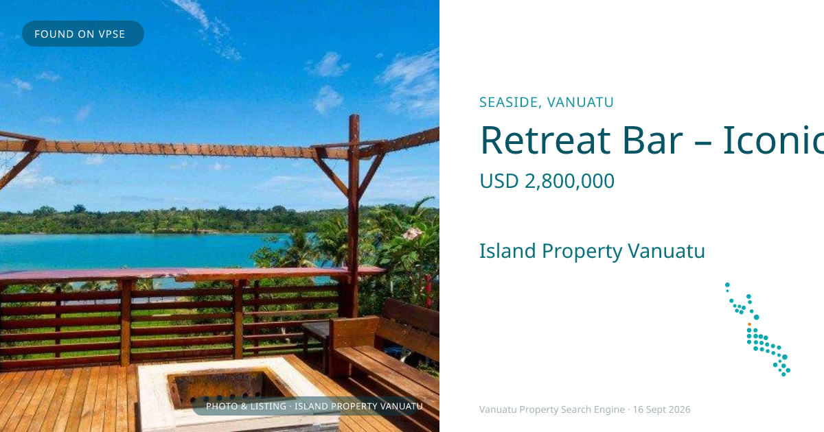 Retreat Bar – Iconic Seaside Sports Bar & Prime Commercial Offering on the Main Lagoon