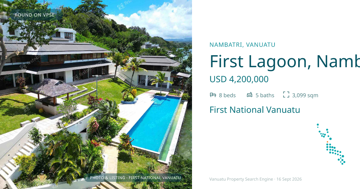 First Lagoon, Nambatri, (4677) Port Vila Vanuatu ,